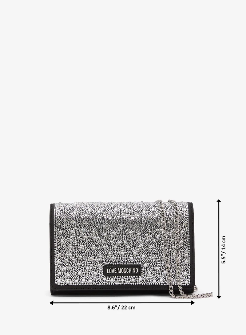 Love Moschino  Glimmer Glitter Crossbody Bag for Women | Best Price UAE